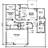 Traditional House Plan - Gonzales 44851 - 1st Floor Plan