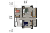 Secondary Image - Contemporary House Plan - 44927 - 2nd Floor Plan