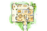 Lodge Style House Plan - Stone Cliff 45246 - 1st Floor Plan
