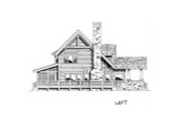 Lodge Style House Plan - Stone Cliff 45246 - Left Exterior