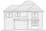 Tudor House Plan - Columbia 45595 - Rear Exterior