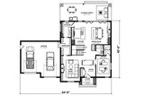 Modern House Plan - Dumont 45620 - 1st Floor Plan