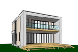 Secondary Image - Modern House Plan - Essex 3 45789 - Rear Exterior