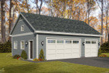 Traditional House Plan - Sequoia Garage 45935 - Front Exterior