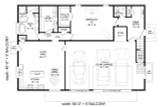 Contemporary House Plan - Kickapoo Meadows 46109 - 1st Floor Plan
