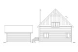 A-Frame House Plan - 46349 - Rear Exterior
