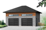 Contemporary House Plan - Cobble Lane 3 46458 - Front Exterior