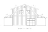 Secondary Image - A-Frame House Plan - 47839 - Rear Exterior