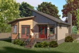 Secondary Image - Modern House Plan - 48445 - Rear Exterior