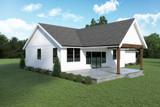 Farmhouse House Plan - 48489 - Rear Exterior