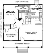 Cottage House Plan - 48546 - 1st Floor Plan