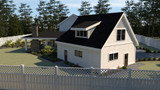 Farmhouse House Plan - 48973 - Left Exterior