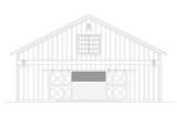 Farmhouse House Plan - White Oak Barn 49595 - Rear Exterior
