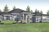 Prairie House Plan - Kenwood 49709 - Front Exterior