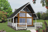 A-Frame House Plan - 50123 - Rear Exterior