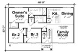 Traditional House Plan - Dane Mills 50268 - 1st Floor Plan