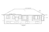 Secondary Image - Traditional House Plan - 50745 - Rear Exterior