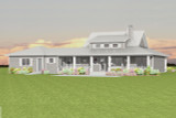 Secondary Image - Farmhouse House Plan - 50776 - Rear Exterior