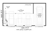 Modern House Plan - 51411 - 1st Floor Plan