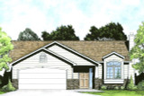 Ranch House Plan - 51493 - Front Exterior