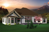 Secondary Image - Country House Plan - 51822 - Rear Exterior