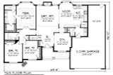 Ranch House Plan - 52881 - 1st Floor Plan