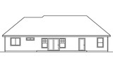 Craftsman House Plan - Ellington 53592 - Rear Exterior