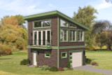 Contemporary House Plan - Clam Clove Escape 54198 - Front Exterior