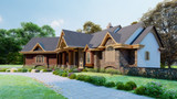 Ranch House Plan - Chestatee River 54237 - Right Exterior
