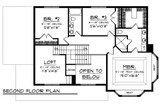 Secondary Image - Country House Plan - 54270 - 2nd Floor Plan