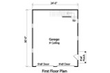 Craftsman House Plan - 54820 - 1st Floor Plan