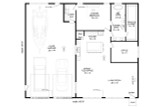 Modern House Plan - Tower Garage III 54983 - 1st Floor Plan