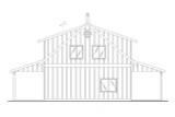 Cottage House Plan - 55257 - Rear Exterior