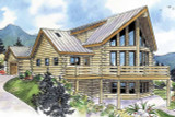 A-Frame House Plan - Kodiak 55365 - Rear Exterior