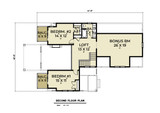 Craftsman House Plan - 55447 - 2nd Floor Plan