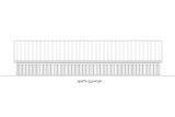 Secondary Image - Traditional House Plan - 55751 - Rear Exterior