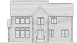 Colonial House Plan - Carianne 56384 - Rear Exterior