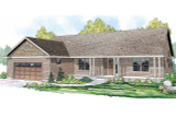 Ranch House Plan - Fern View 56988 - Front Exterior