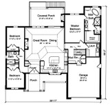 Craftsman House Plan - Belmont 57317 - 1st Floor Plan