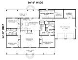 Southern House Plan - 57461 - 1st Floor Plan