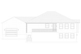 European House Plan - Barnett 57797 - Rear Exterior