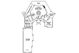Craftsman House Plan - Hillview 57833 - 1st Floor Plan