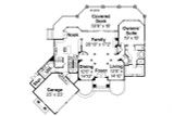 Tudor House Plan - Addison 58415 - 1st Floor Plan