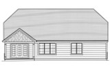 Secondary Image - Craftsman House Plan - New Westfield 58641 - Rear Exterior
