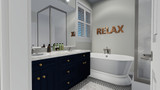 Traditional House Plan - Howlett 59074 - Master Bathroom