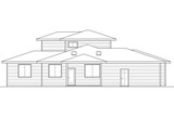 Prairie House Plan - Larkview 59650 - Rear Exterior