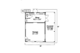 Craftsman House Plan - Garage 60082 - 1st Floor Plan