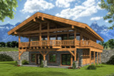 Lodge Style House Plan - 60506 - Front Exterior