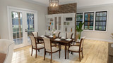 Craftsman House Plan - Creekside Cottage 60664 - Dining Room