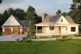 Craftsman House Plan - Creekside Cottage 60664 - Front Exterior